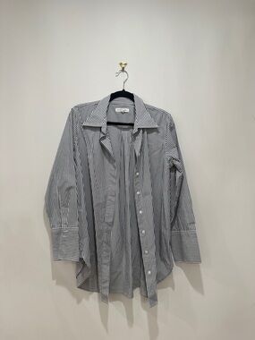 Banana Republic Black & White Pinstripe Dress Shirt